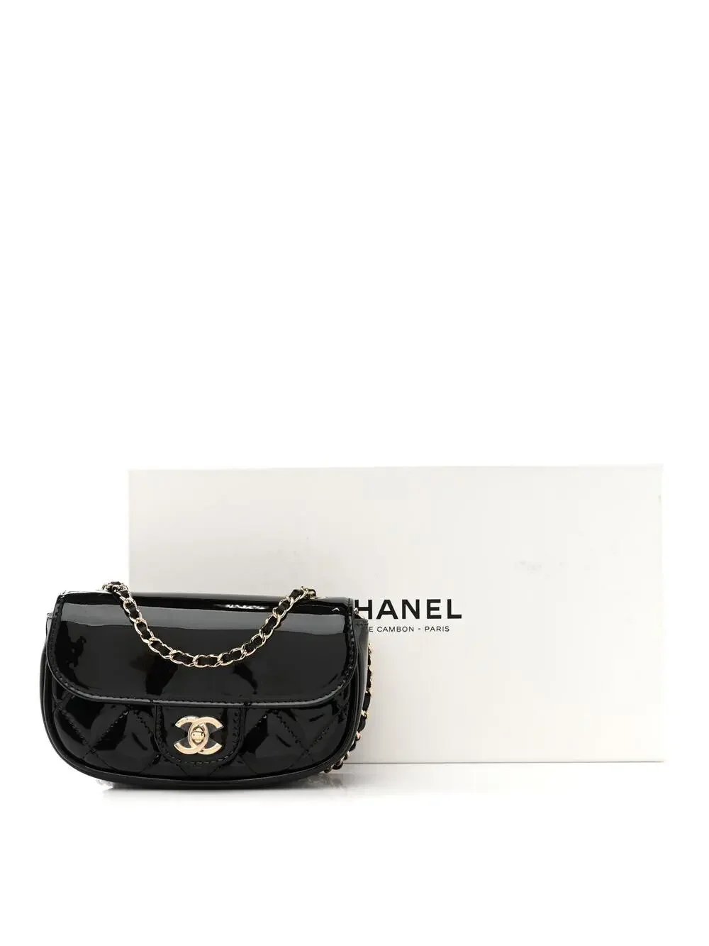 Chanel Patent Calfskin Quilted Mini #322594C19B